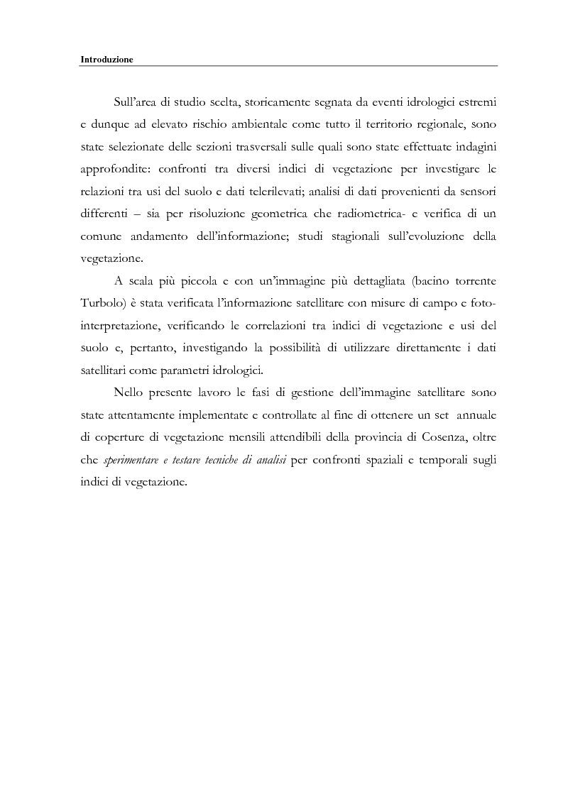 Anteprima della tesi: Evoluzione spazio temporale della copertura vegetale attraverso tecniche di telerilevamento satellitare, Pagina 3