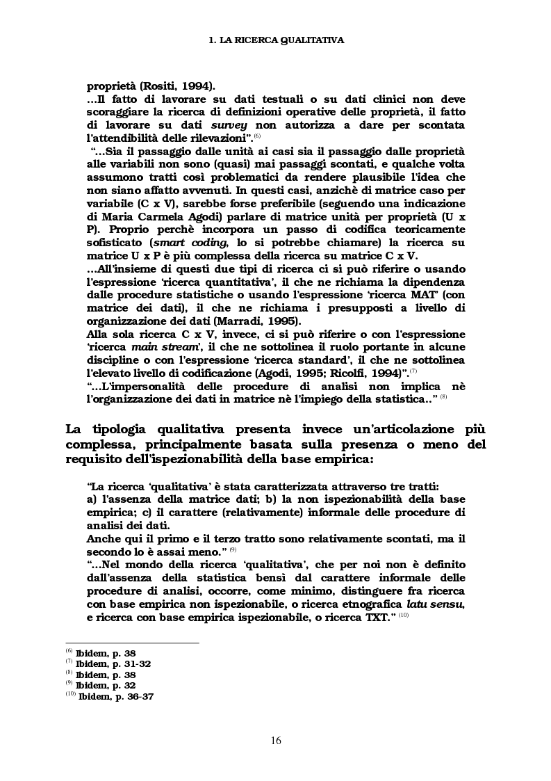 Anteprima della tesi: Ricerca qualitativa e software per l'analisi dei dati testuali, Pagina 11
