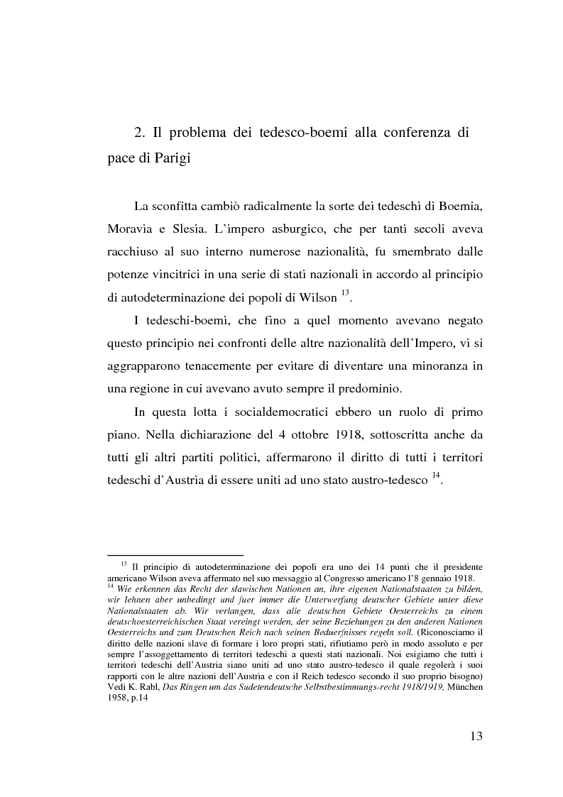 Anteprima della tesi: La minoranza tedesca in Cecoslovacchia e i suoi rapporti con la Germania nazista (1933-1939), Pagina 9