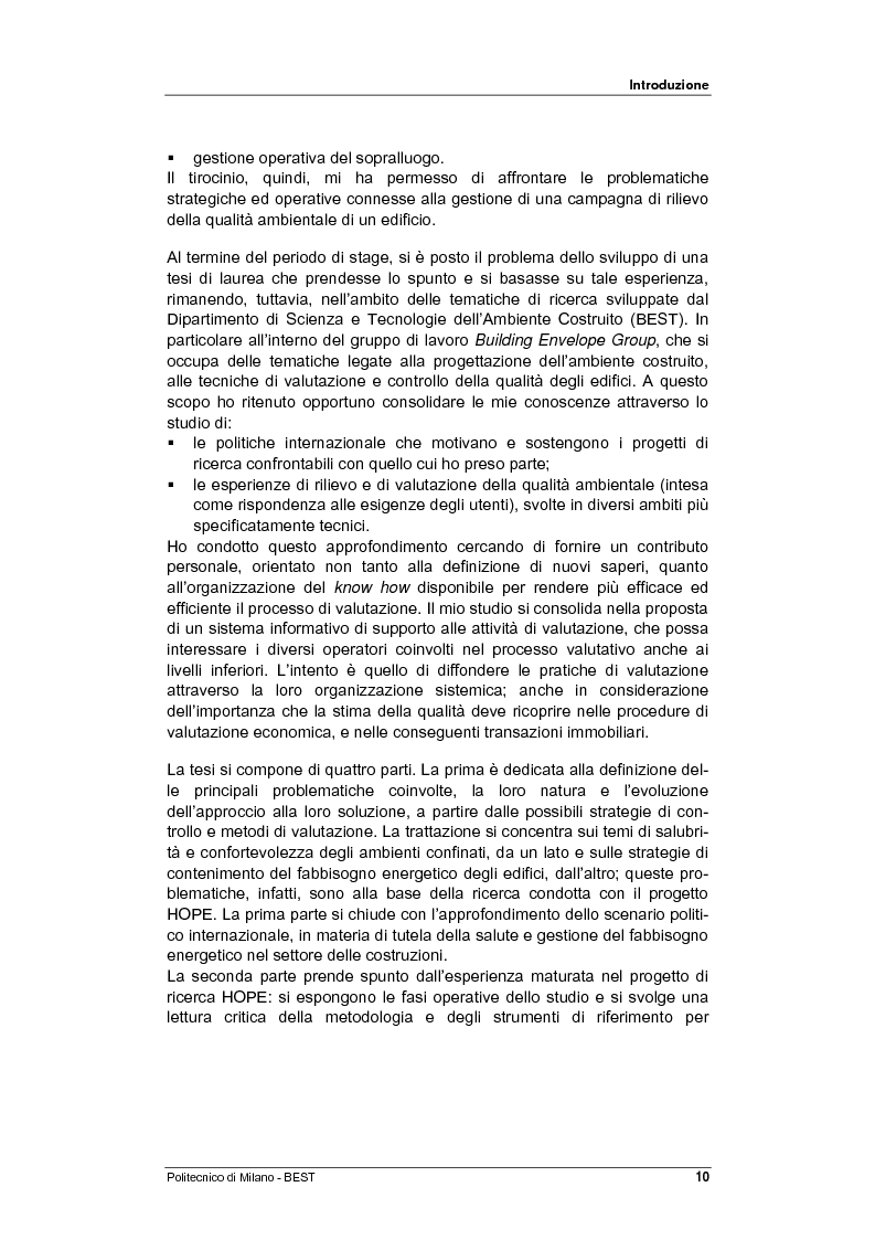 Anteprima della tesi: Dalla checklist al sistema informativo: strumenti di rilievo e metodi di valutazione della qualità negli ambienti di vita e di lavoro, Pagina 2