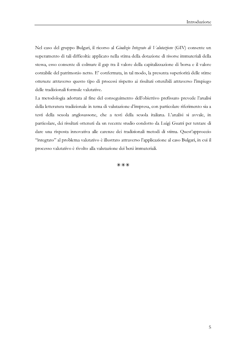 Anteprima della tesi: La determinazione del valore delle imprese: dai metodi tradizionali a quelli più innovativi, Pagina 5