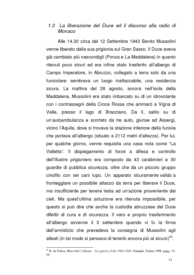 Anteprima della tesi: La Repubblica di Salò attraverso le pagine del Corriere della Sera: gli eventi, le cronache, i commenti, Pagina 14