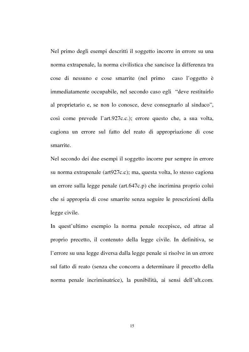 Anteprima della tesi: Ignorantia legis scusabile ed inescusabile. Orientamenti dottrinari e giurisprudenziali con particolare riferimento al settore ambientale, Pagina 12