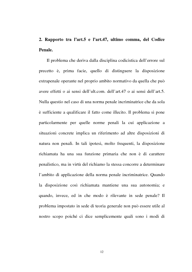 Anteprima della tesi: Ignorantia legis scusabile ed inescusabile. Orientamenti dottrinari e giurisprudenziali con particolare riferimento al settore ambientale, Pagina 9