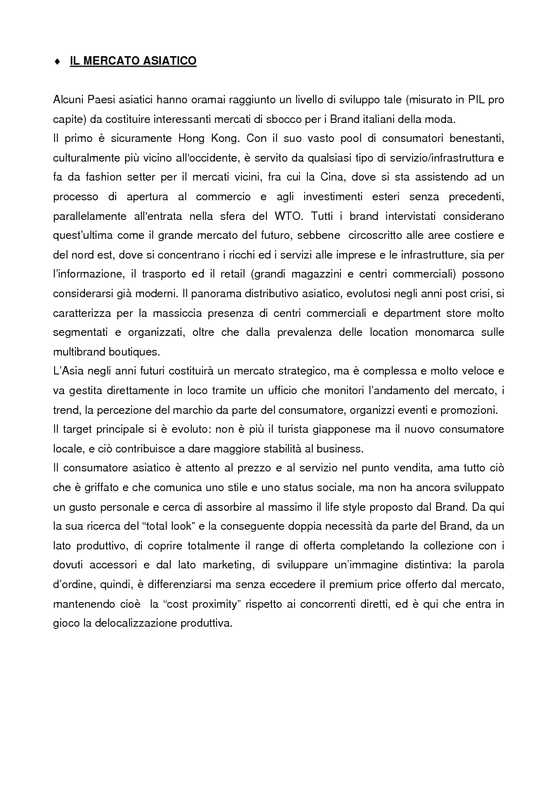 Anteprima della tesi: Internazionalizzazione e delocalizzazione globale nel settore abbigliamento: le opportunità in Asia, Pagina 10