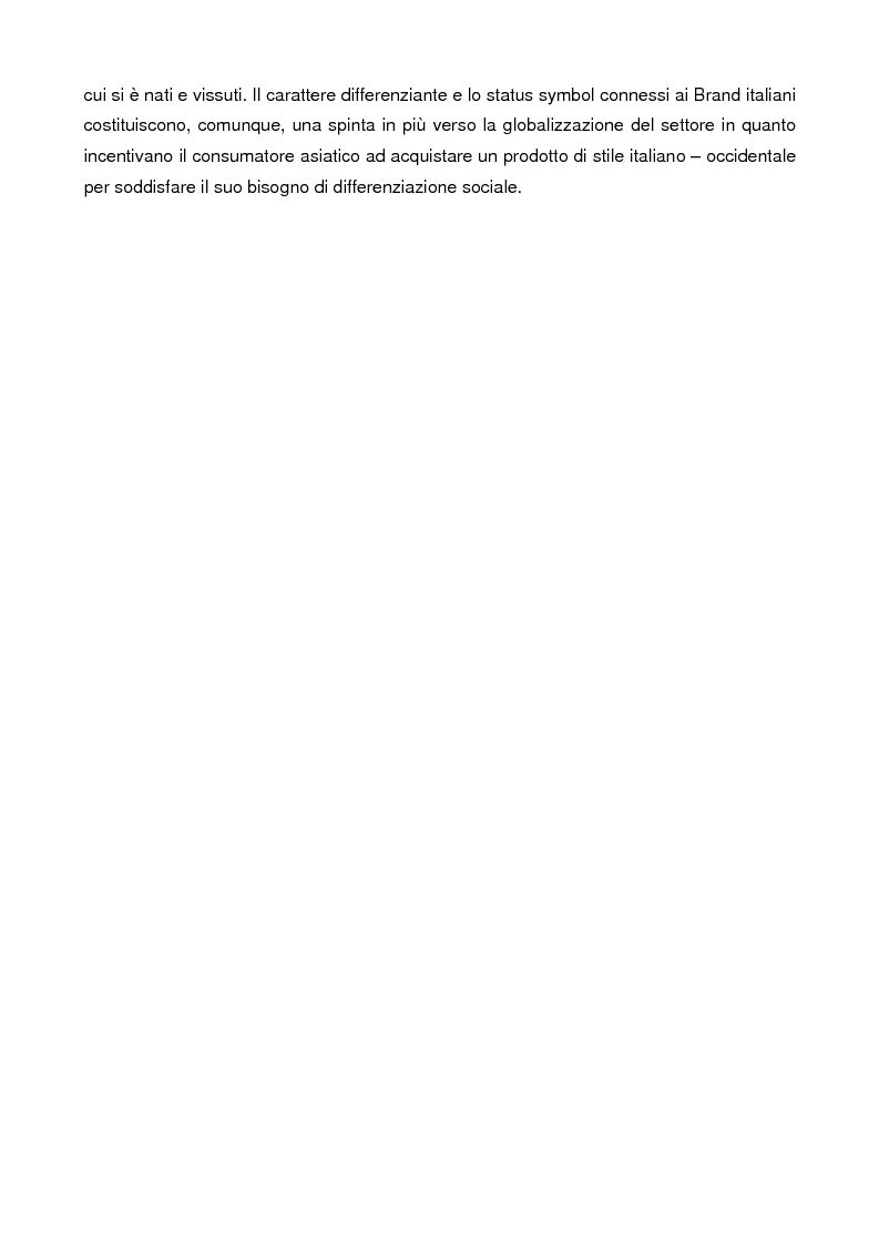 Anteprima della tesi: Internazionalizzazione e delocalizzazione globale nel settore abbigliamento: le opportunità in Asia, Pagina 4