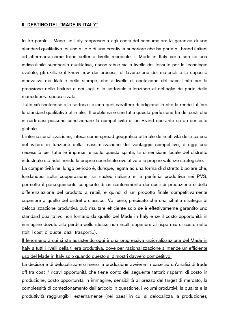 Anteprima della tesi: Internazionalizzazione e delocalizzazione globale nel settore abbigliamento: le opportunità in Asia, Pagina 6
