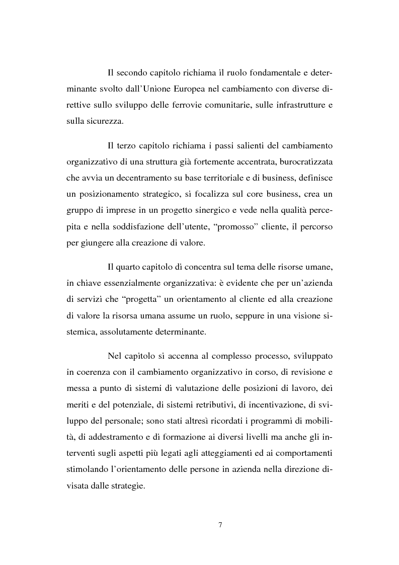 Anteprima della tesi: Evoluzione strategico organizzativa del Gruppo Ferrovie dello Stato S.p.A., Pagina 2