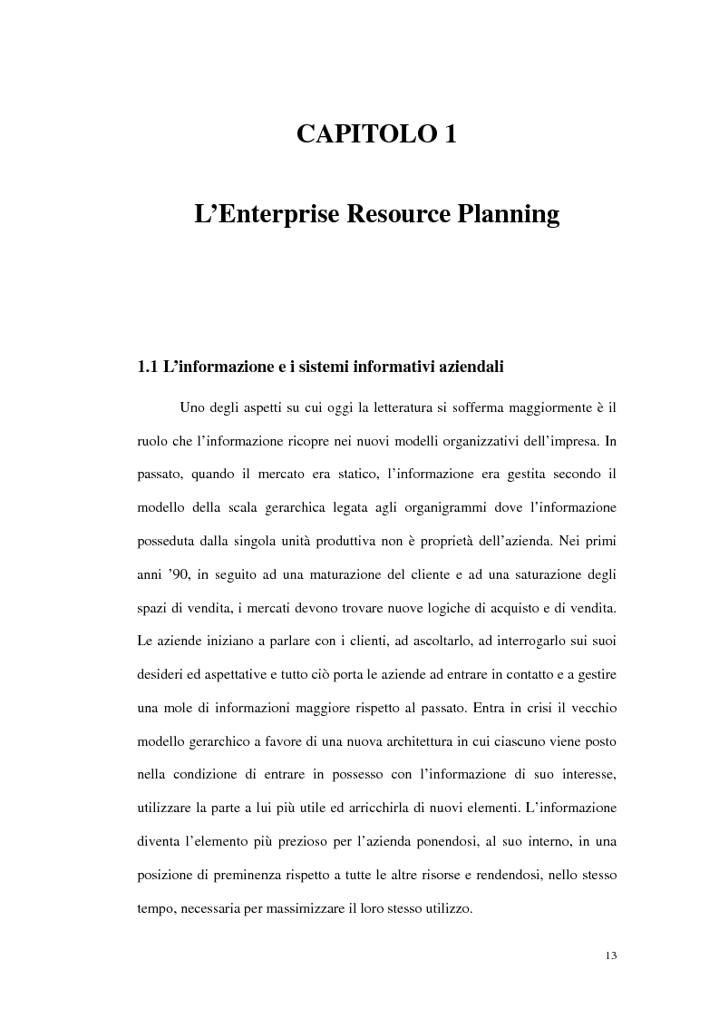 Anteprima della tesi: Prime evidenze sulle interrelazioni tra sistemi Erp e Crm, Pagina 5