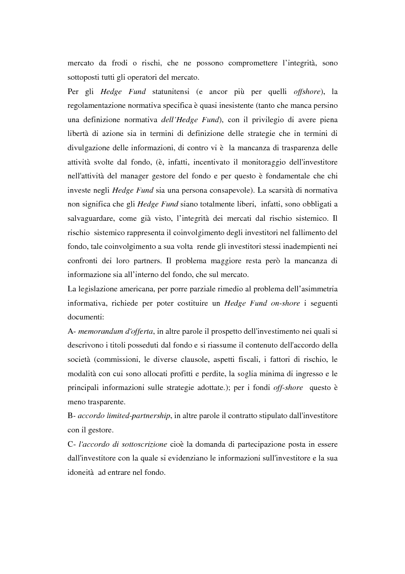 Anteprima della tesi: Hedge fund: profili peculiari di un investimento alternativo, Pagina 12