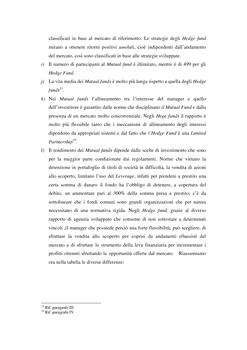 Anteprima della tesi: Hedge fund: profili peculiari di un investimento alternativo, Pagina 15