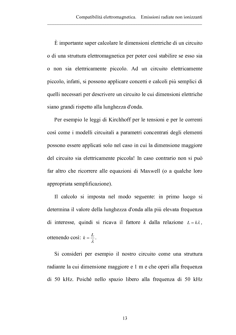 Anteprima della tesi: Prove sperimentali di emissioni di campo elettromagnetico prodotto da apparecchi illuminanti con lampade fluorescenti. Andamento del campo, Pagina 13