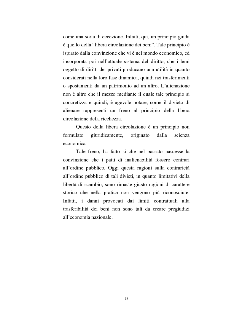 Anteprima della tesi: I patti di non alienazione, Pagina 15