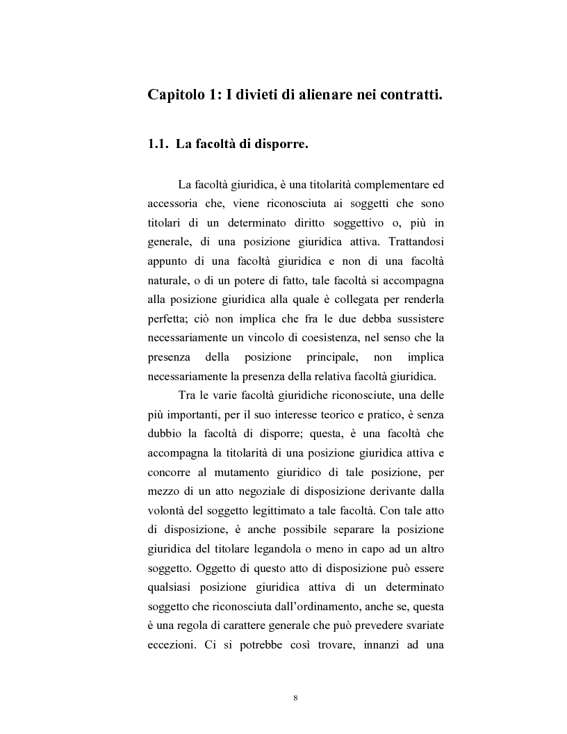 Anteprima della tesi: I patti di non alienazione, Pagina 5