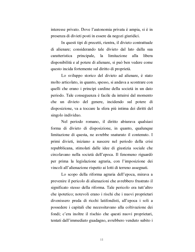 Anteprima della tesi: I patti di non alienazione, Pagina 8