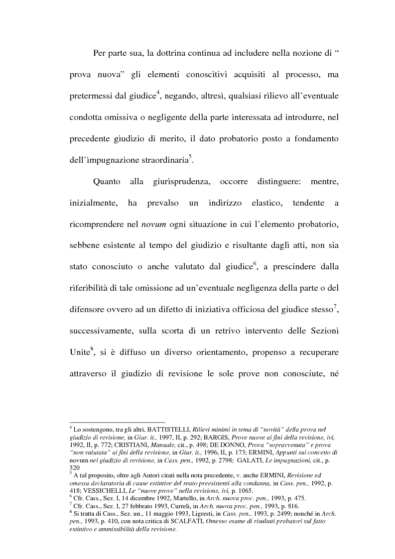 Anteprima della tesi: Il concetto di ''nuove prove'' ai fini della revisione, Pagina 12