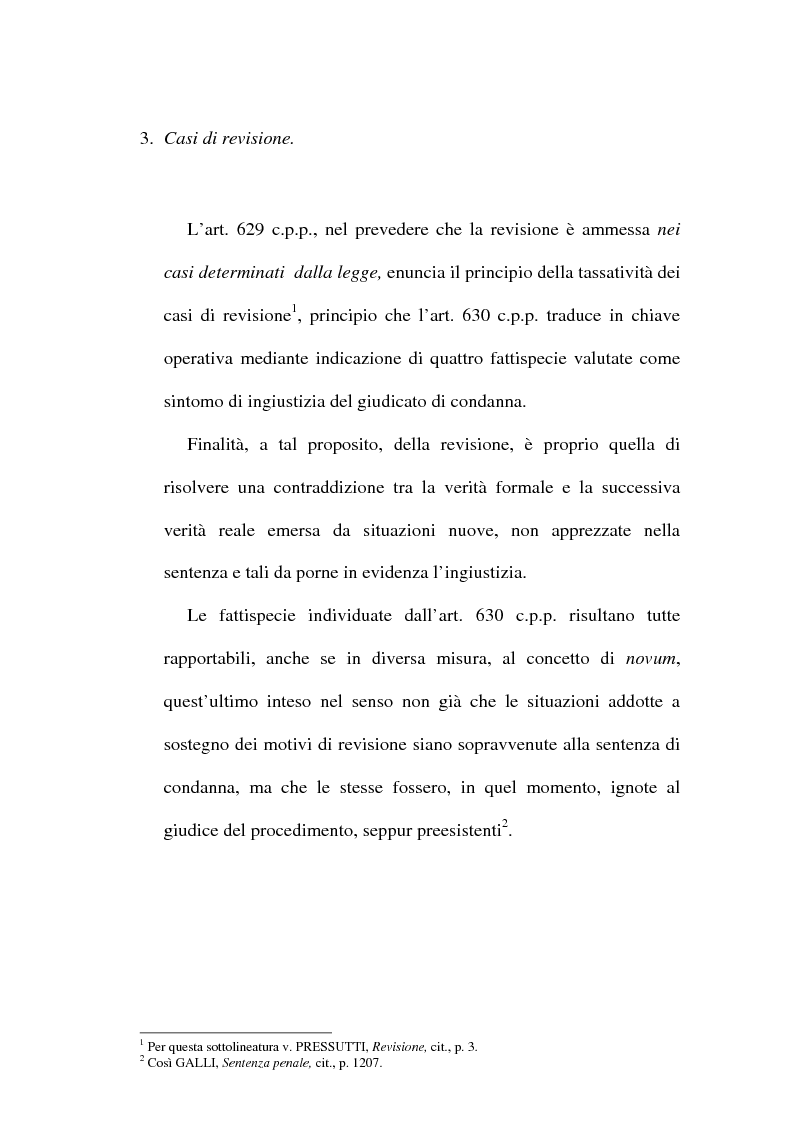 Anteprima della tesi: Il concetto di ''nuove prove'' ai fini della revisione, Pagina 6
