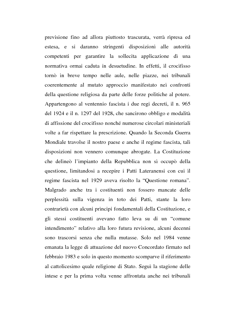 Anteprima della tesi: La presenza del crocifisso nei luoghi pubblici, Pagina 2