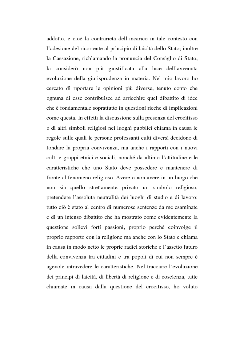 Anteprima della tesi: La presenza del crocifisso nei luoghi pubblici, Pagina 4