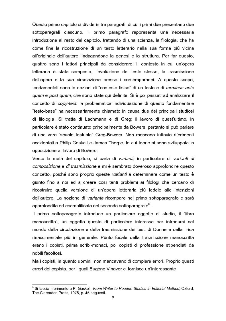 Anteprima della tesi: La poetica di John Donne (1572-1631) nei Songs and Sonets, Pagina 6
