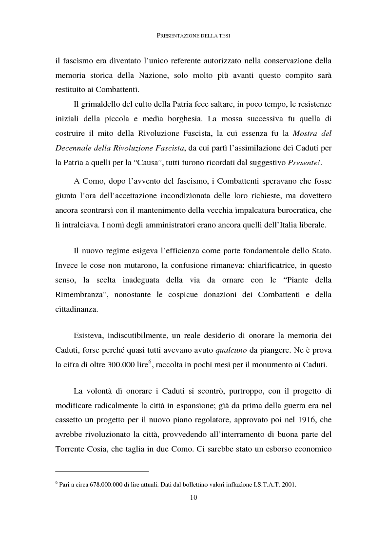 Anteprima della tesi: La memoria dei caduti nella Grande Guerra nella città di Como (1919-1939), Pagina 6