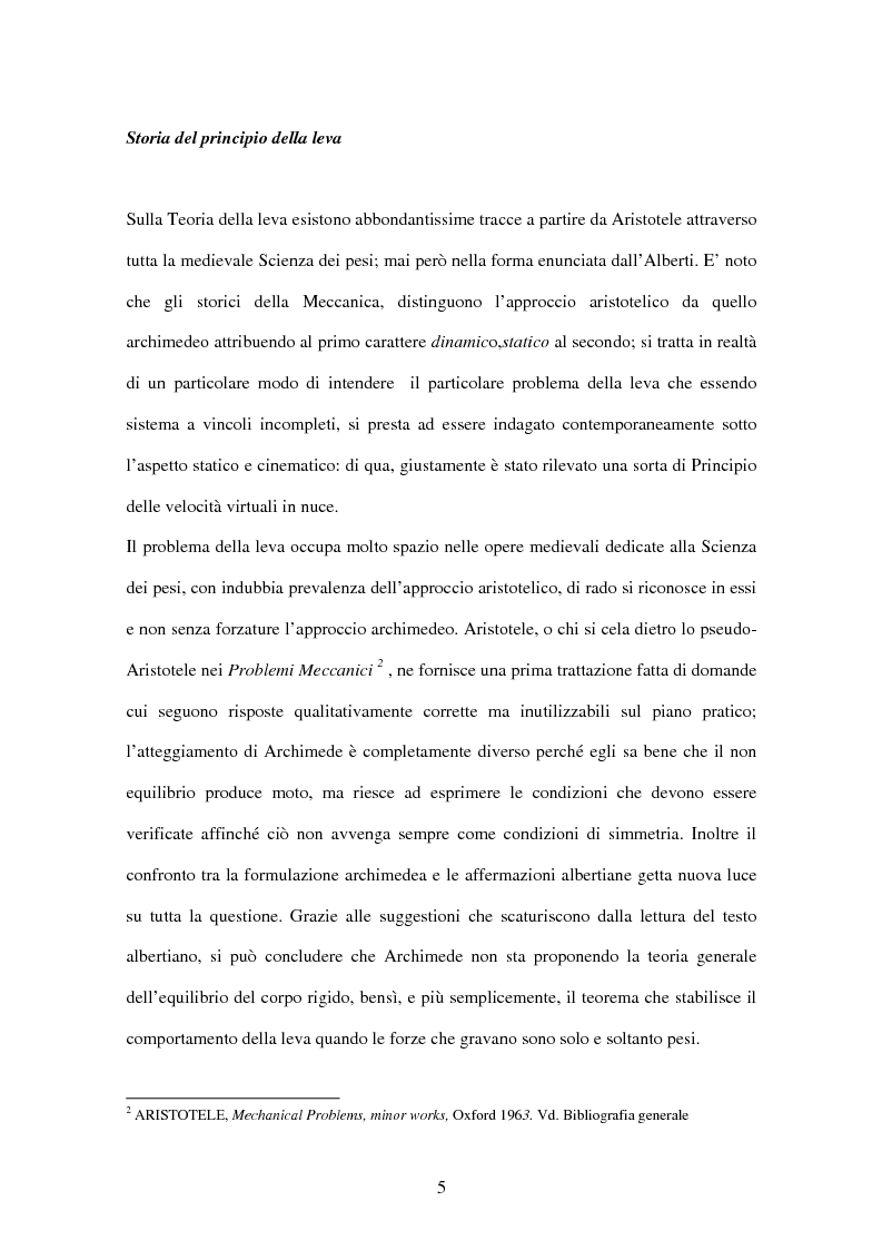 Anteprima della tesi: Tracce di statica archimedea in L. B. Alberti, Pagina 4