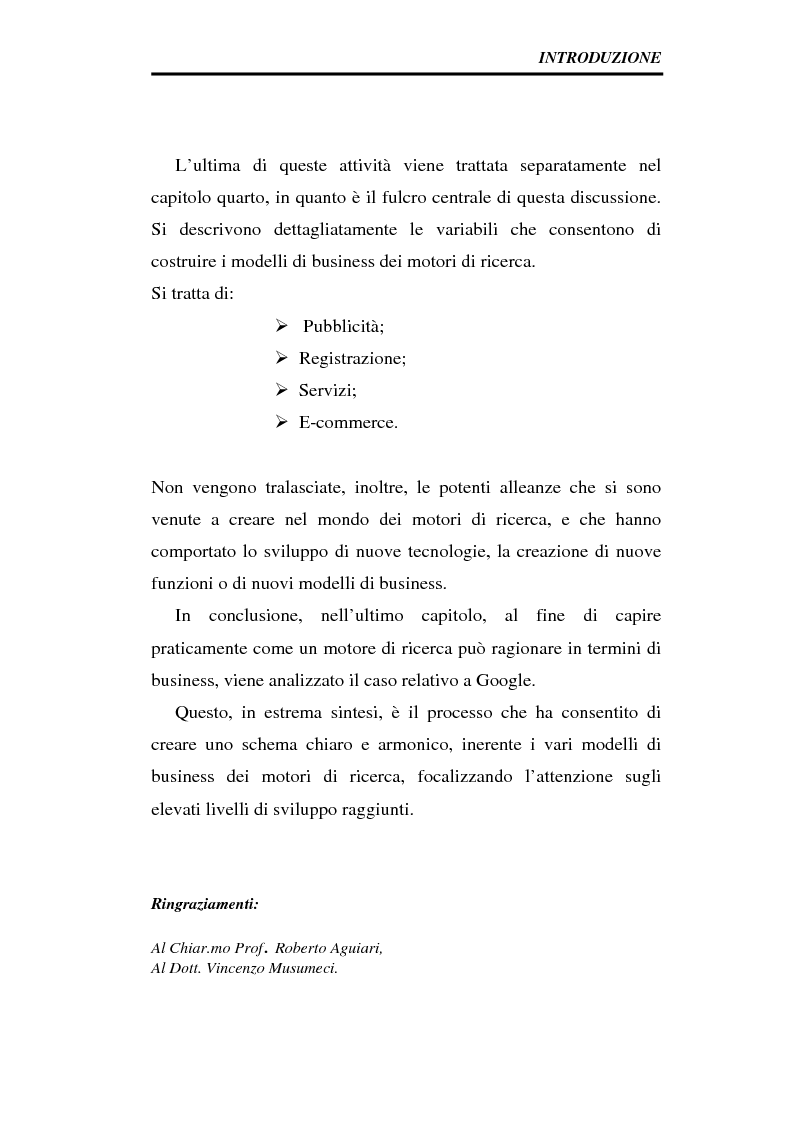 Anteprima della tesi: I modelli di business nei motori di ricerca, Pagina 3