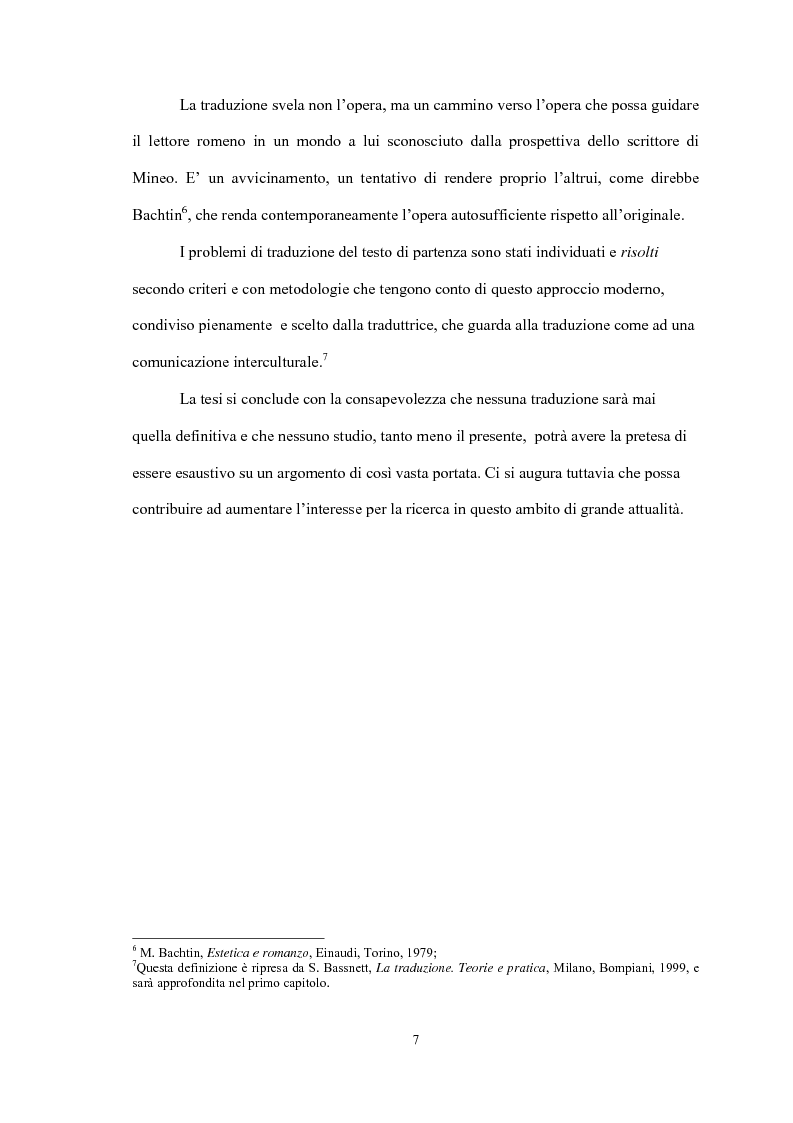 Anteprima della tesi: Problemi di traduzione in romeno nel romanzo Il fiume di pietra di G. Bonaviri, Pagina 4