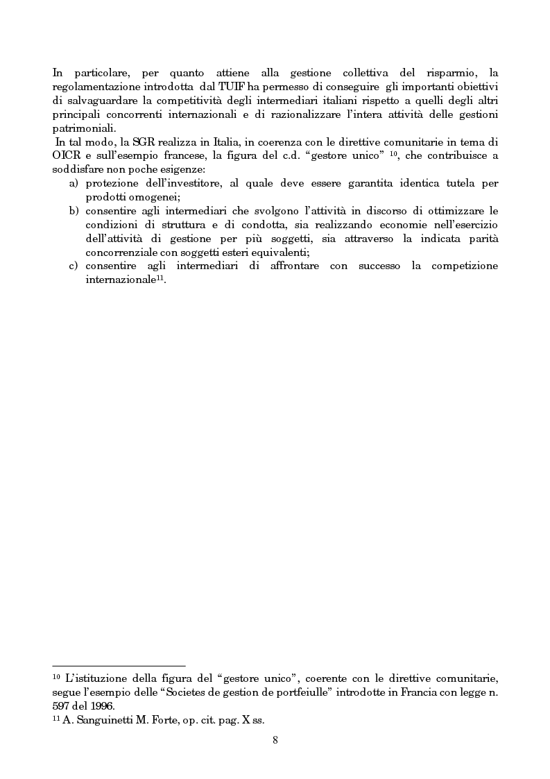 Anteprima della tesi: Linee evolutive del mercato finanziario italiano: fondi comuni di investimento, fondi pensione e piani pensionistici individuali. Regolamentazione e controlli, Pagina 5