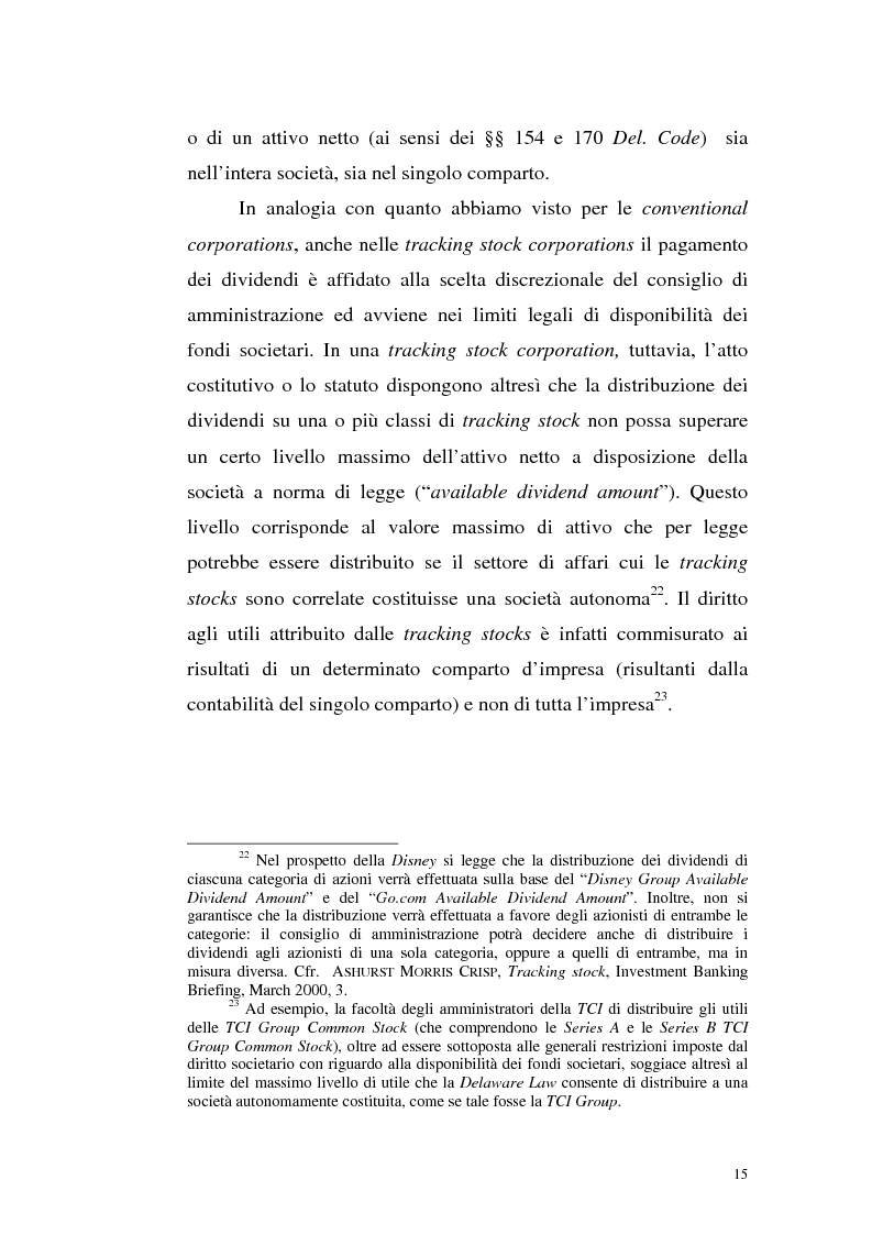 Anteprima della tesi: Azioni correlate e tracking stocks, Pagina 15