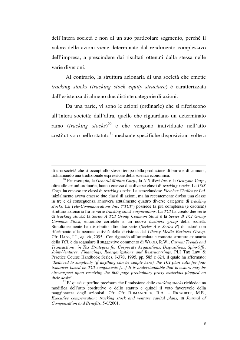 Anteprima della tesi: Azioni correlate e tracking stocks, Pagina 8