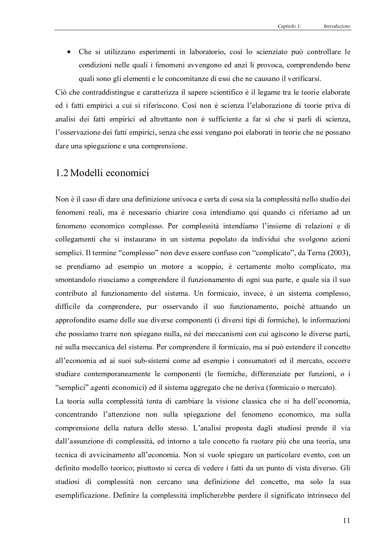 Anteprima della tesi: Realismo nel modello della concorrenza, un’esplorazione con Swarm e JAS, Pagina 5