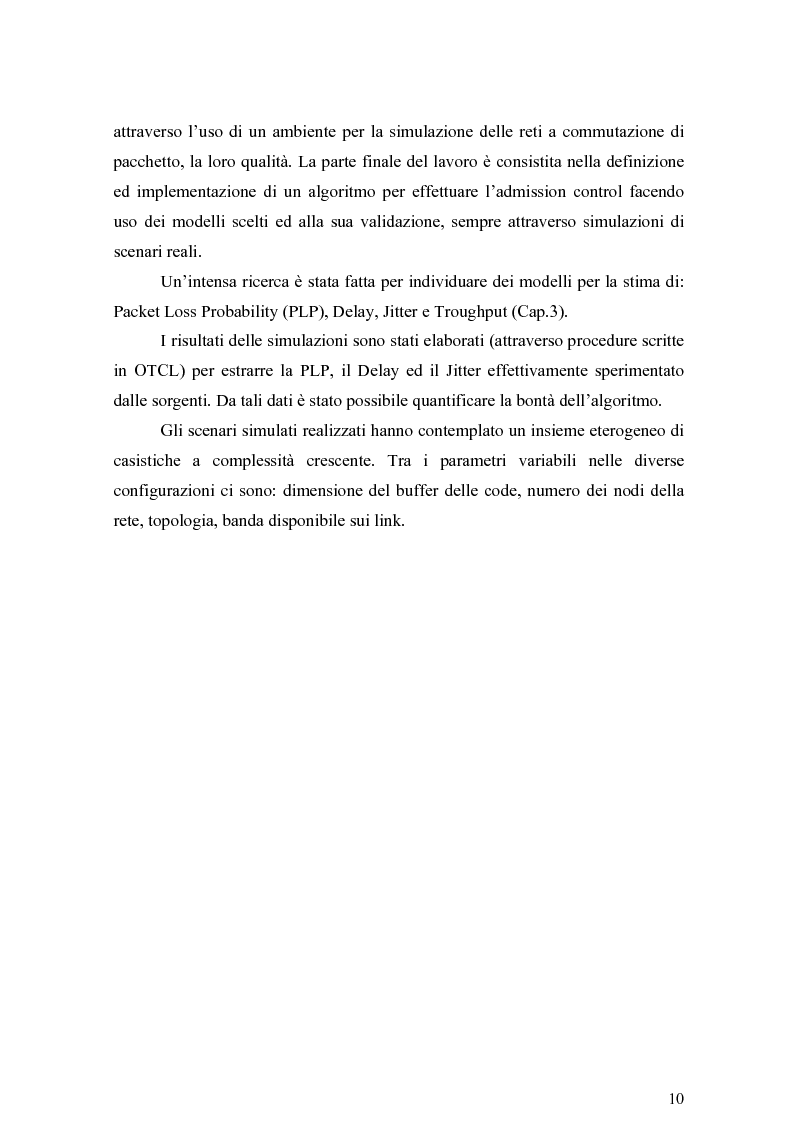 Anteprima della tesi: Strategie per il controllo di ammissione in reti a servizi differenziati, Pagina 4
