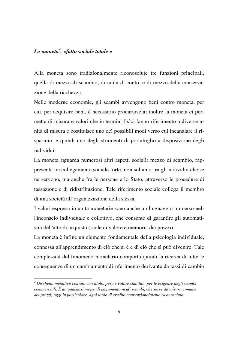 Anteprima della tesi: Il passaggio all'euro tra percezione e realtà, Pagina 6