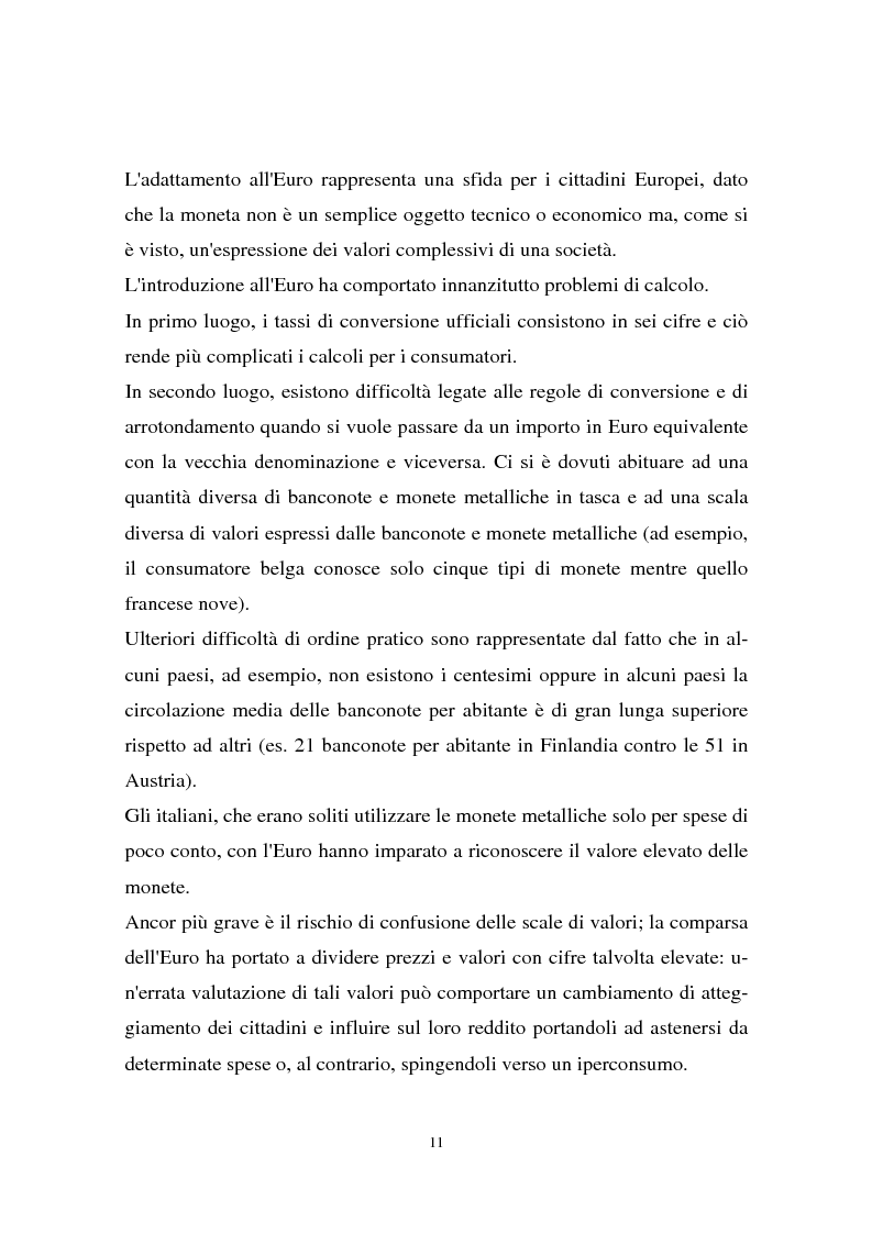 Anteprima della tesi: Il passaggio all'euro tra percezione e realtà, Pagina 8
