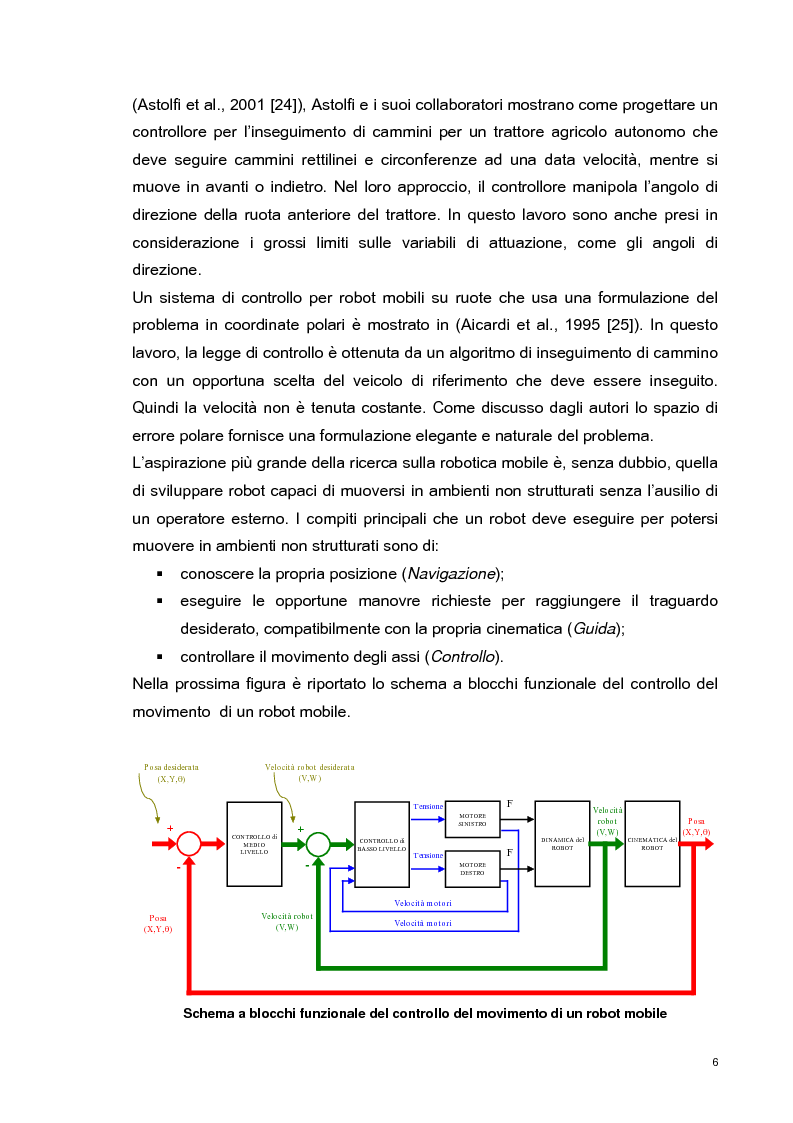Anteprima della tesi: Sviluppo e validazione sperimentale di una tecnica di controllo adattativa di un robot mobile per l'inseguimento di cammini, Pagina 5