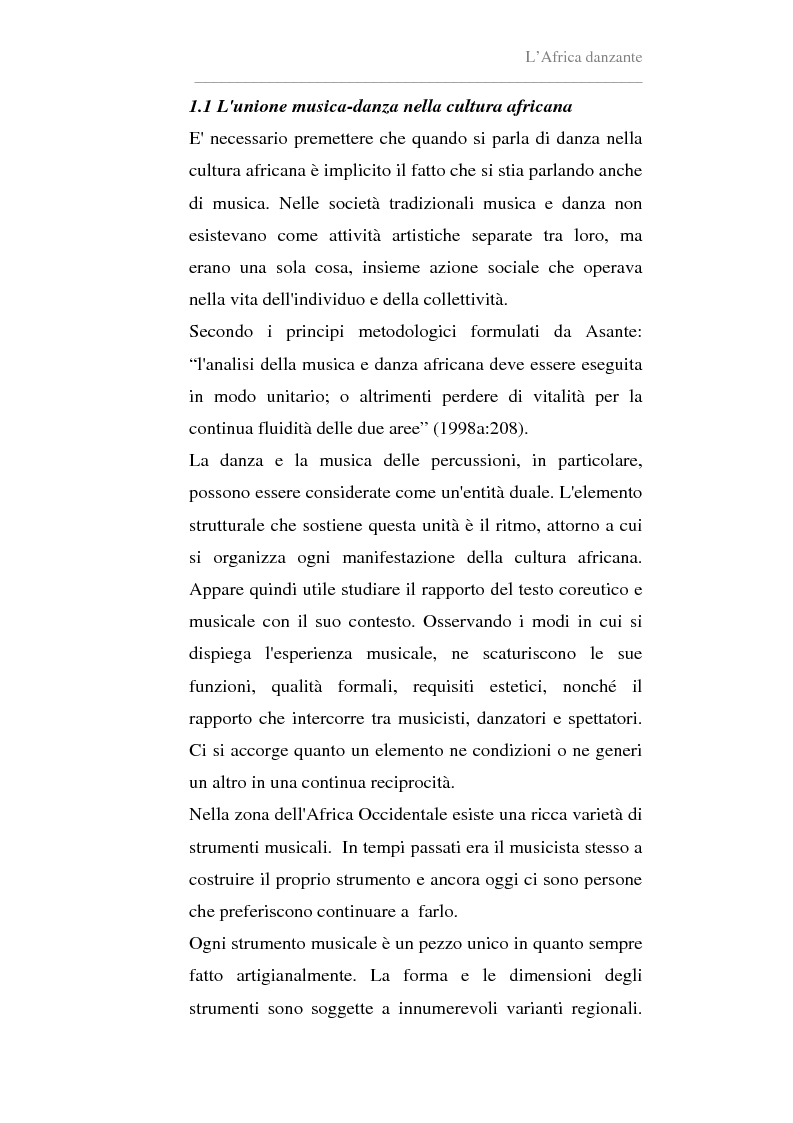 Anteprima della tesi: Antropologia della danza in contesto africano. Un'esperienza in Ghana, Pagina 8