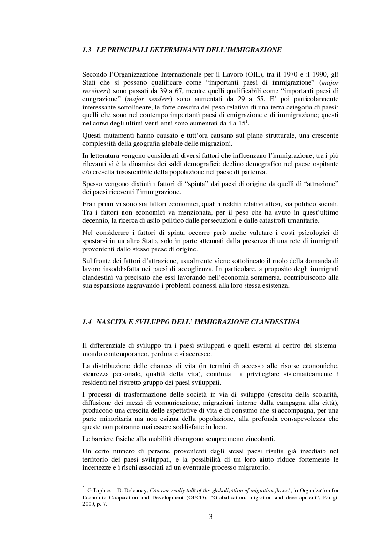 Anteprima della tesi: Le politiche di prevenzione, controllo e contrasto dell'immigrazione clandestina, Pagina 3