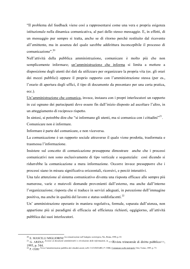 Anteprima della tesi: Urp: un ponte in costruzione tra cittadino ed ente pubblico. Il caso di Cento (Fe), Pagina 10