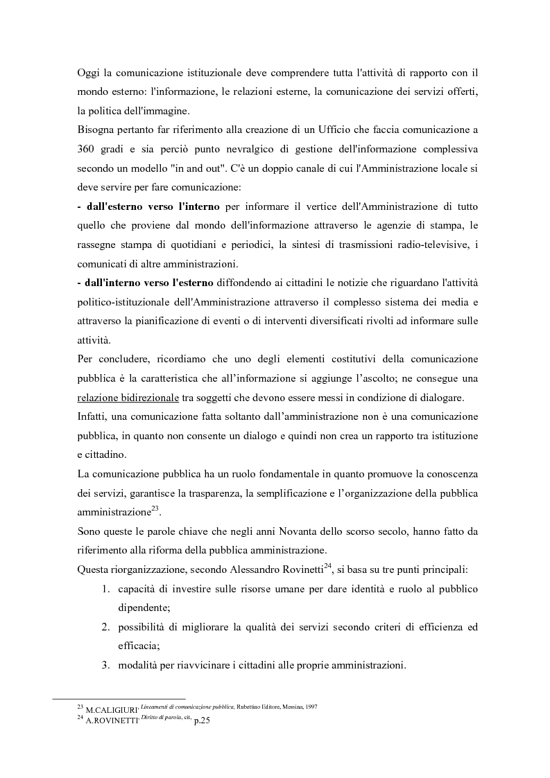 Anteprima della tesi: Urp: un ponte in costruzione tra cittadino ed ente pubblico. Il caso di Cento (Fe), Pagina 11