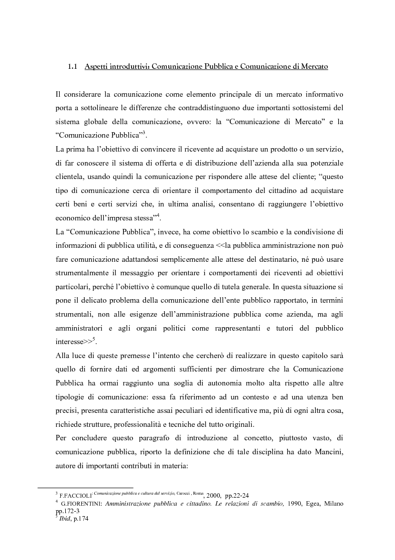 Anteprima della tesi: Urp: un ponte in costruzione tra cittadino ed ente pubblico. Il caso di Cento (Fe), Pagina 4