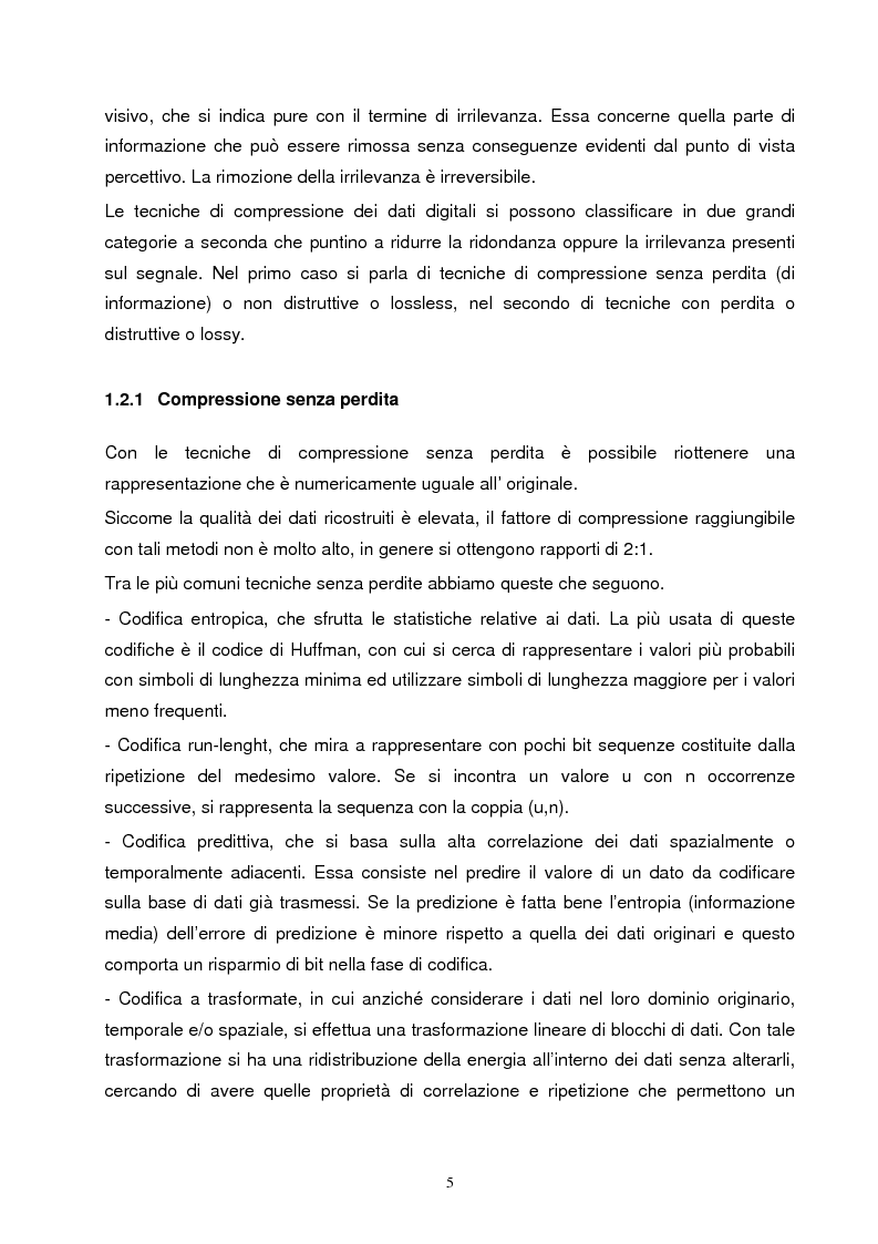 Anteprima della tesi: Metodi di compressione Jpeg e Jpeg2000 per immagini fisse, Pagina 2