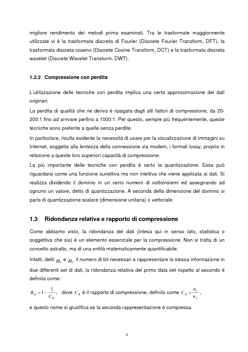 Anteprima della tesi: Metodi di compressione Jpeg e Jpeg2000 per immagini fisse, Pagina 3