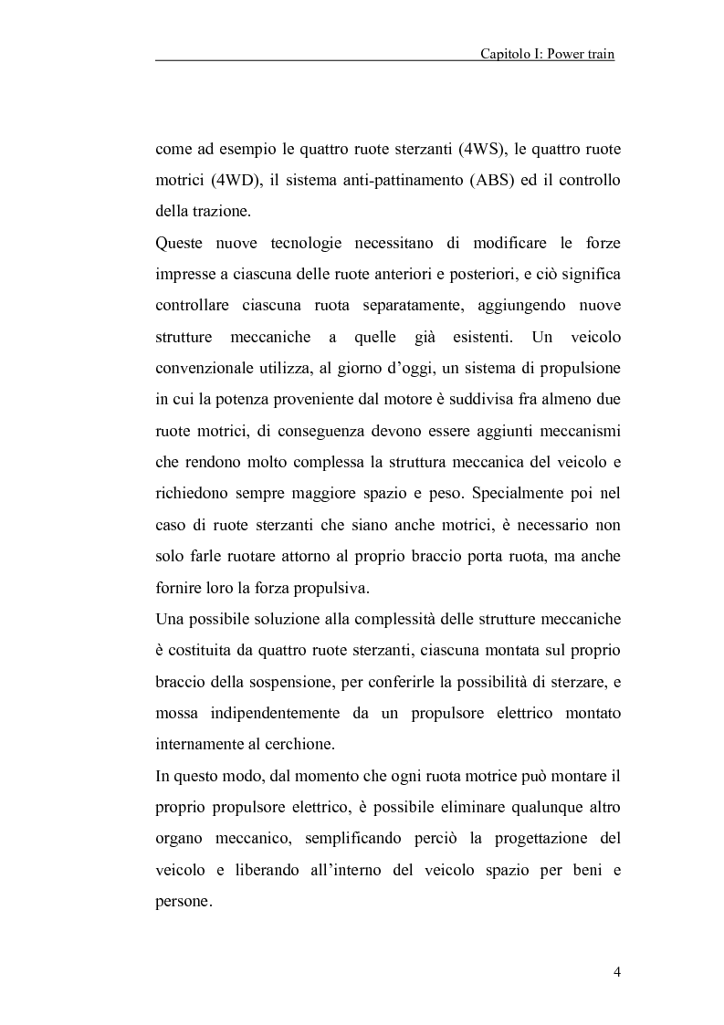 Anteprima della tesi: Progetto, realizzazione e sperimentazione dei motori di trazione per un veicolo elettrico con ruote interamente sterzanti, Pagina 4