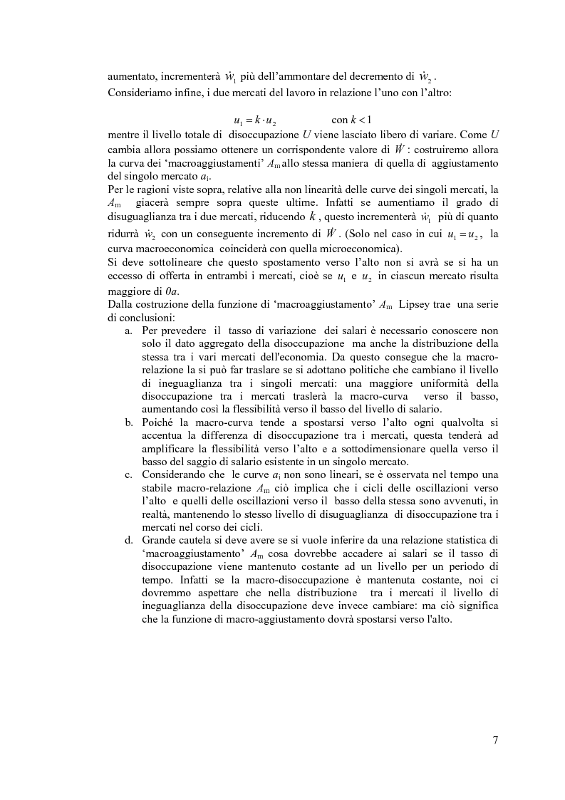 Anteprima della tesi: La curva di Phillips: teorie e verifiche empiriche, Pagina 6