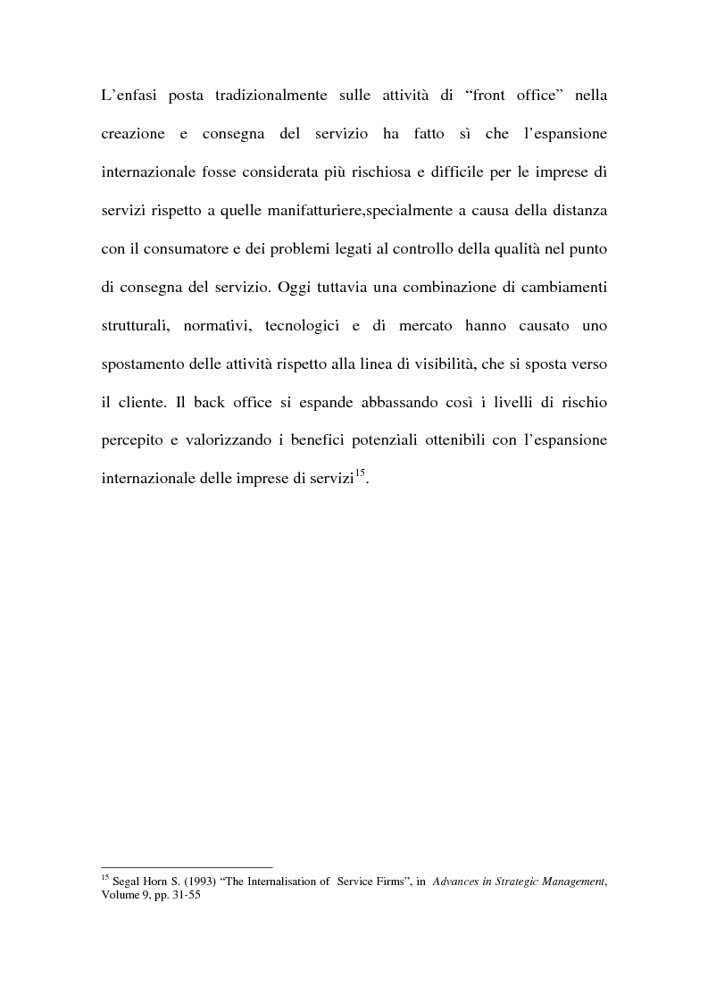 Anteprima della tesi: L'internazionalizzazione delle imprese di servizi, Pagina 15