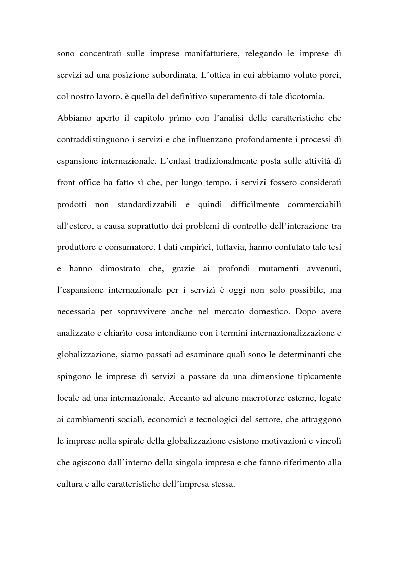 Anteprima della tesi: L'internazionalizzazione delle imprese di servizi, Pagina 2
