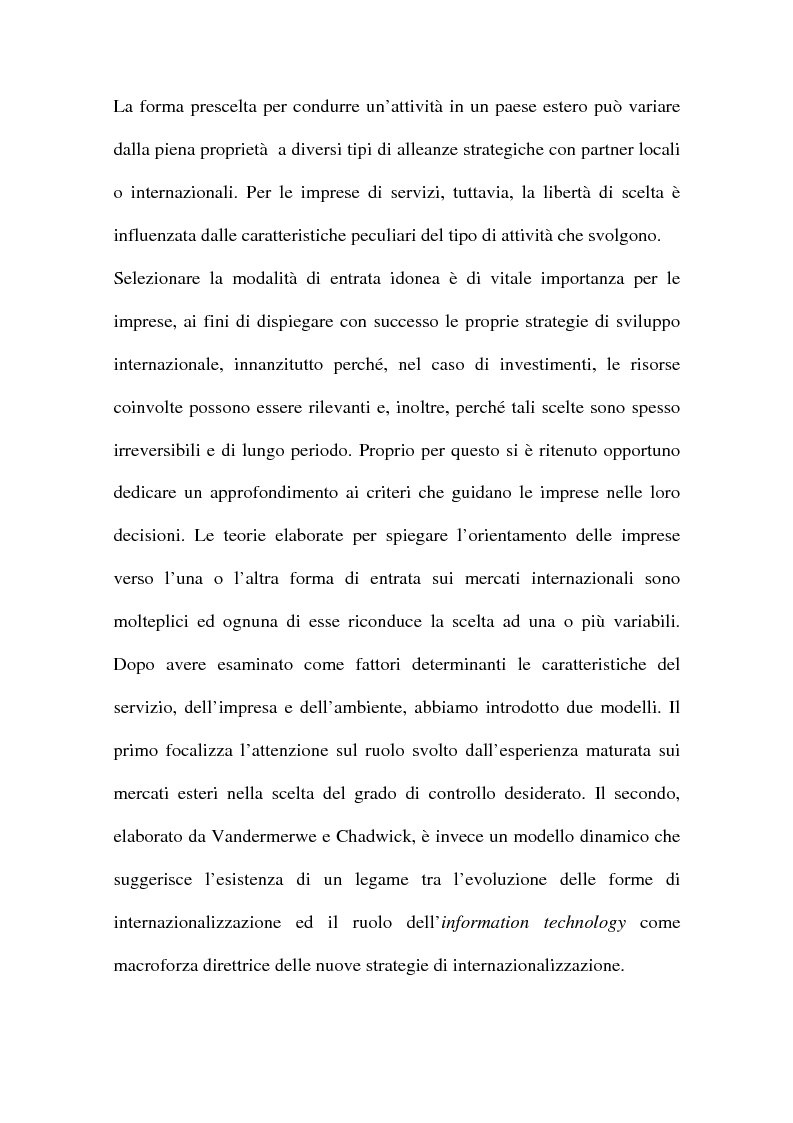 Anteprima della tesi: L'internazionalizzazione delle imprese di servizi, Pagina 4