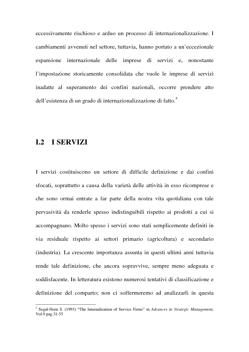 Anteprima della tesi: L'internazionalizzazione delle imprese di servizi, Pagina 8