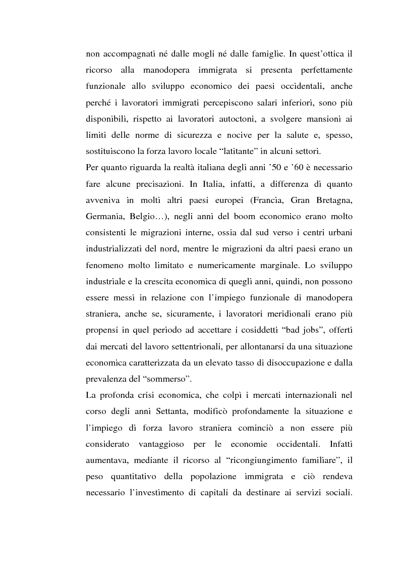 Anteprima della tesi: L'inserimento degli immigrati nel sistema economico - produttivo genovese, Pagina 15